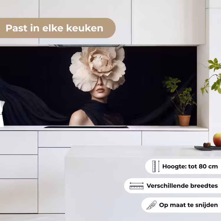 Roos - Tijdloos - Zwart keuken achterwand 2 middel -sfeer4_NL
