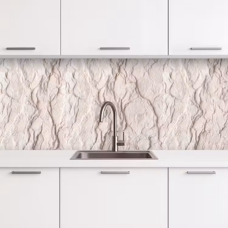 Rots - Structuur - Natuur - Beige - Abstract keuken achterwand 2 middel -3d