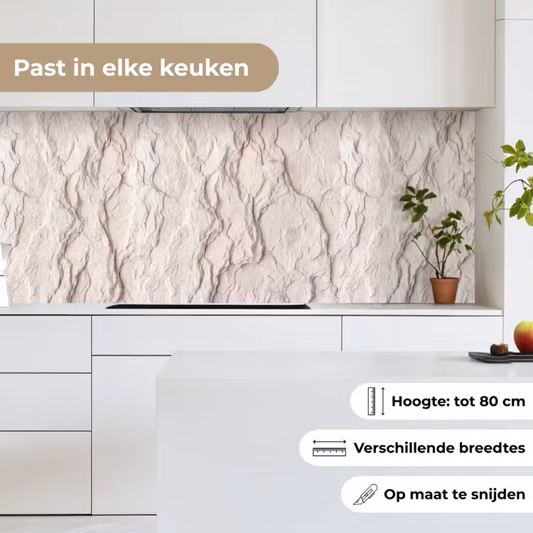 Rots - Structuur - Natuur - Beige - Abstract keuken achterwand 2 middel -sfeer4_NL