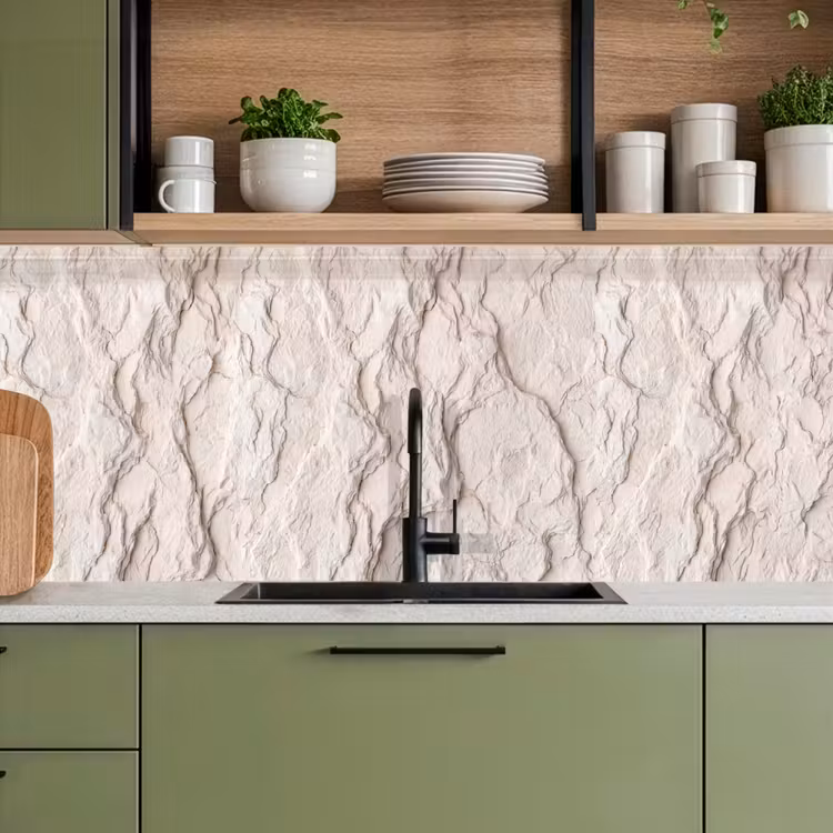 Rots - Structuur - Natuur - Beige - Abstract keuken achterwand 2 middel -sfeer3