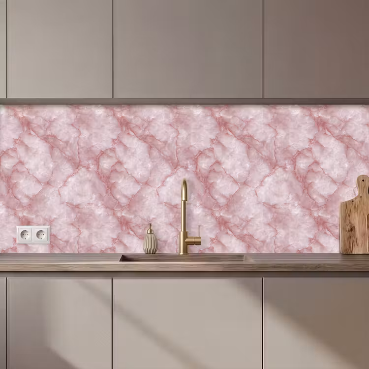 Roze - Kwartsmarmer - Aders keuken achterwand 2 middel 871 zz_3dshopping