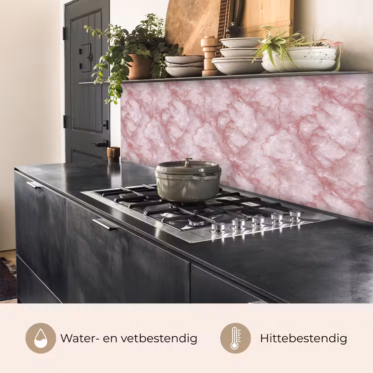 Roze - Kwartsmarmer - Aders keuken achterwand 2 middel 871 -usp_NL