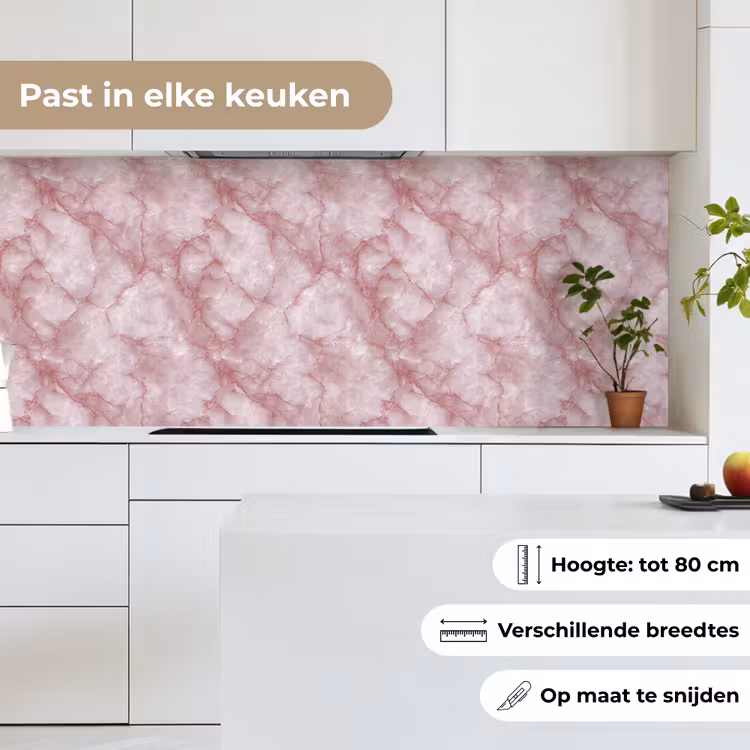 Roze - Kwartsmarmer - Aders keuken achterwand 2 middel 871 -sfeer4_NL