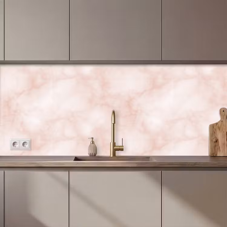 Roze - Marmer - Crème keuken achterwand 2 middel 871 zz_3dshopping