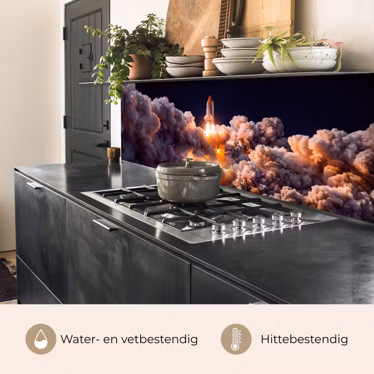 Keuken achterwand - Ruimtevaartuig - Lancering - Sterren - Ruimtevaartuig - Lancering - Sterren keuken achterwand 2 middel