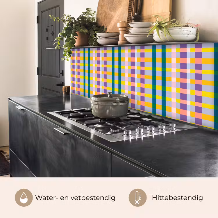Ruit - Patroon - Kleurrijk keuken achterwand 2 middel 871 -usp_NL