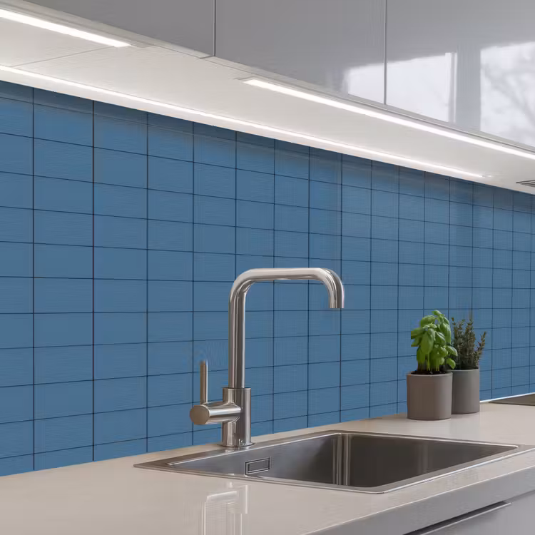 Ruiten - Geometrisch - Blauw keuken achterwand 2 middel 871 -3d_schuin