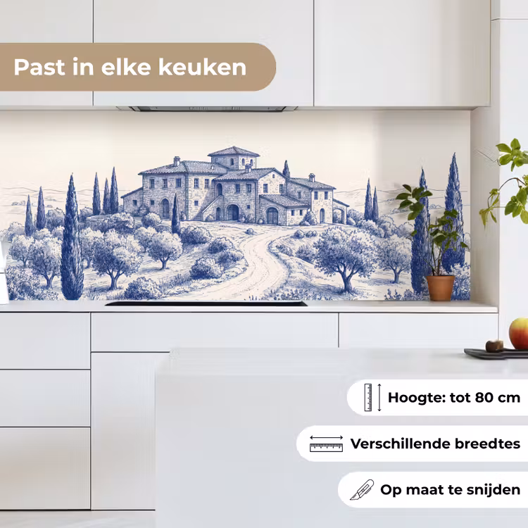 Rustiek - Landgoed - Blauw keuken achterwand 2 middel -sfeer4_NL