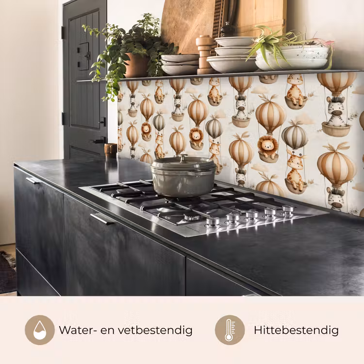 Safari - Luchtballonen - Taupe keuken achterwand 2 middel 871 -usp_NL