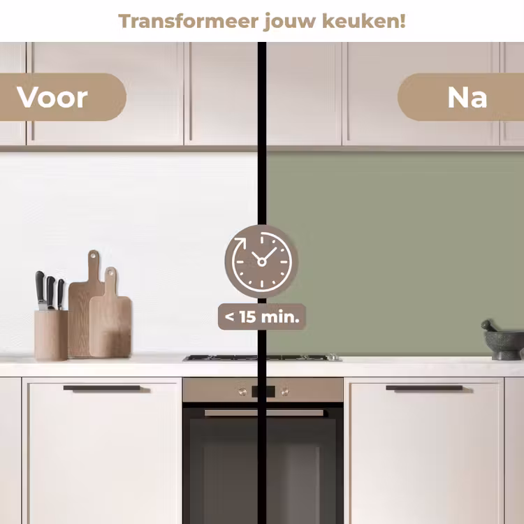 Sage - Mist - Groen keuken achterwand 2 middel 871 -voor-na2_NL