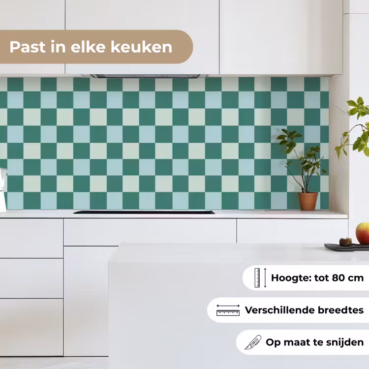 Schaak - Klassiek - Groen keuken achterwand 2 middel 871 -sfeer4_NL