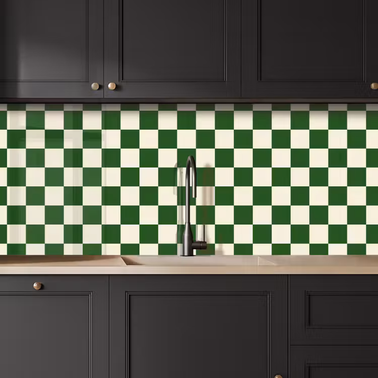 Schaakbord - Patroon - Groen keuken achterwand 2 middel 871 -sfeer1