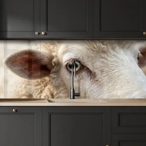 Schaap - Oog - Wit keuken achterwand 2 middel -sfeer1