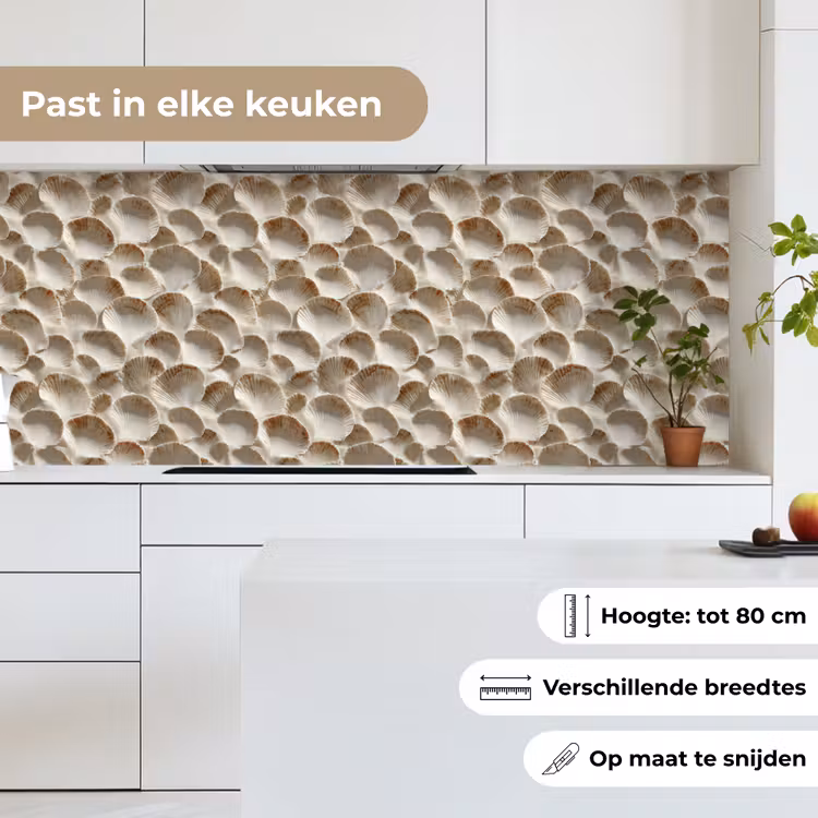 Schelpen - Waaiervorm - Wit keuken achterwand 2 middel 871 -sfeer4_NL