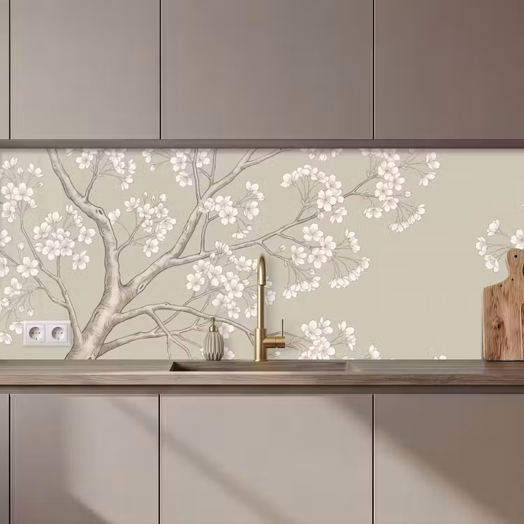 Sereen - Bloesem - Wit keuken achterwand 2 middel zz_3dshopping