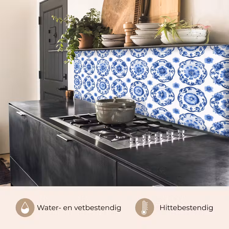 Sierborden - Bloemen - Blauw keuken achterwand 2 middel 871 -usp_NL