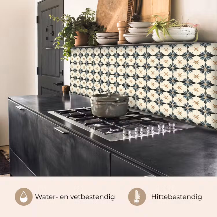 Sierlijk - Ornament - Blauw keuken achterwand 2 middel 871 -usp_NL