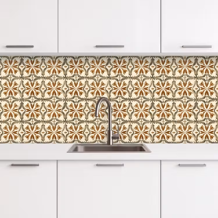Siertegel - Patroon - Bruin keuken achterwand 2 middel 871 -3d