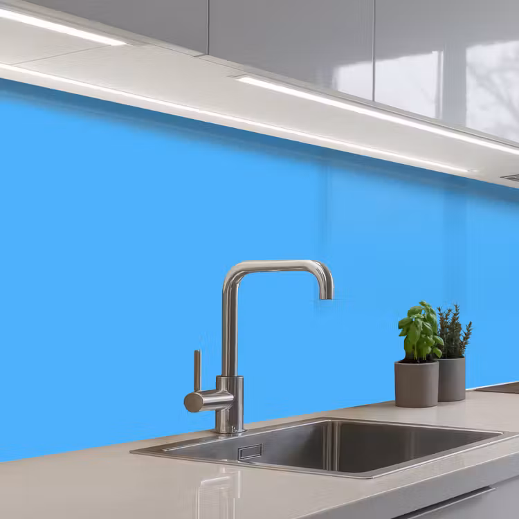 Sky - Blue - Blauw keuken achterwand 2 middel 871 -3d_schuin