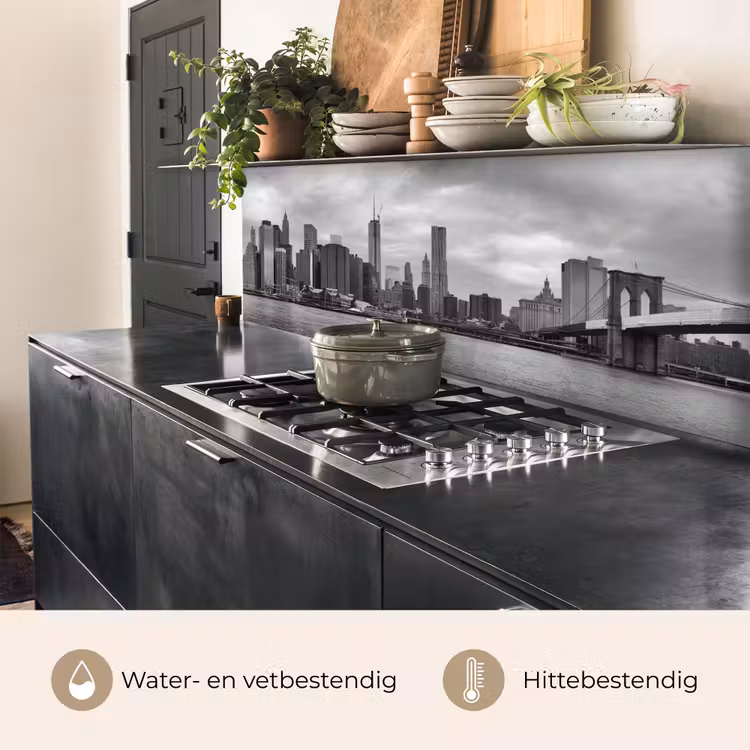 Skyline - Brug - Gebouwen - Kleurloos keuken achterwand 2 middel -usp_NL