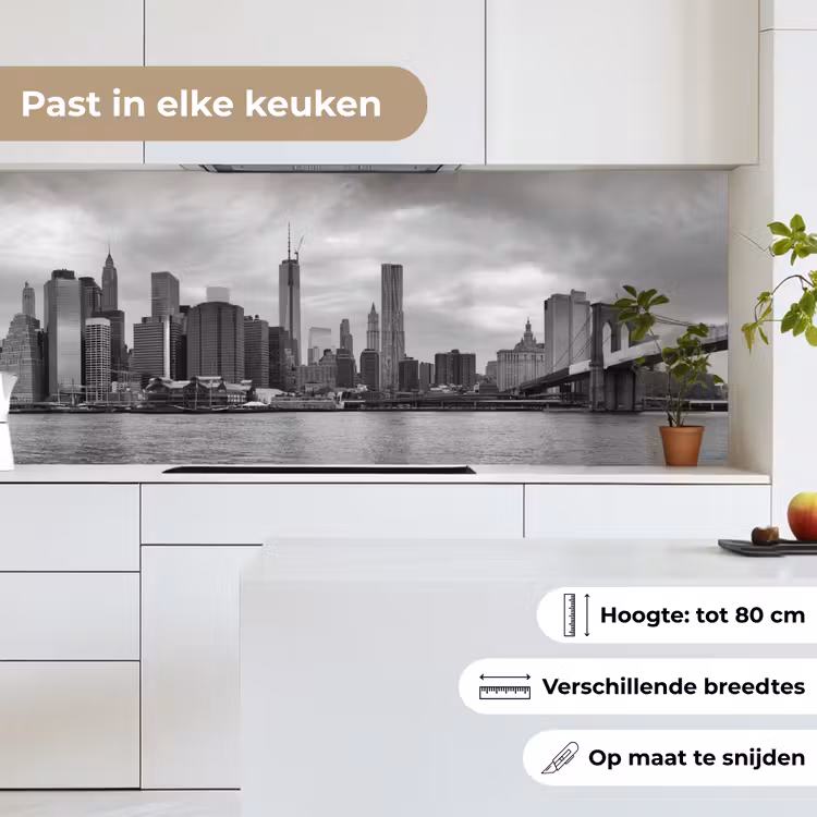 Skyline - Brug - Gebouwen - Kleurloos keuken achterwand 2 middel -sfeer4_NL