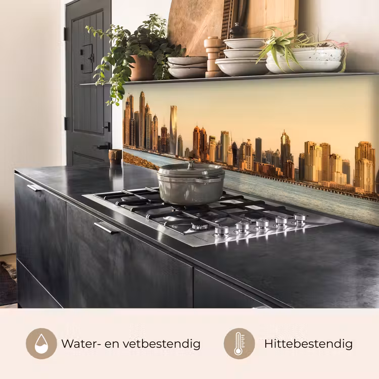 Skyline - Kanaal - Wolkenkrabbers keuken achterwand 2 middel -usp_NL