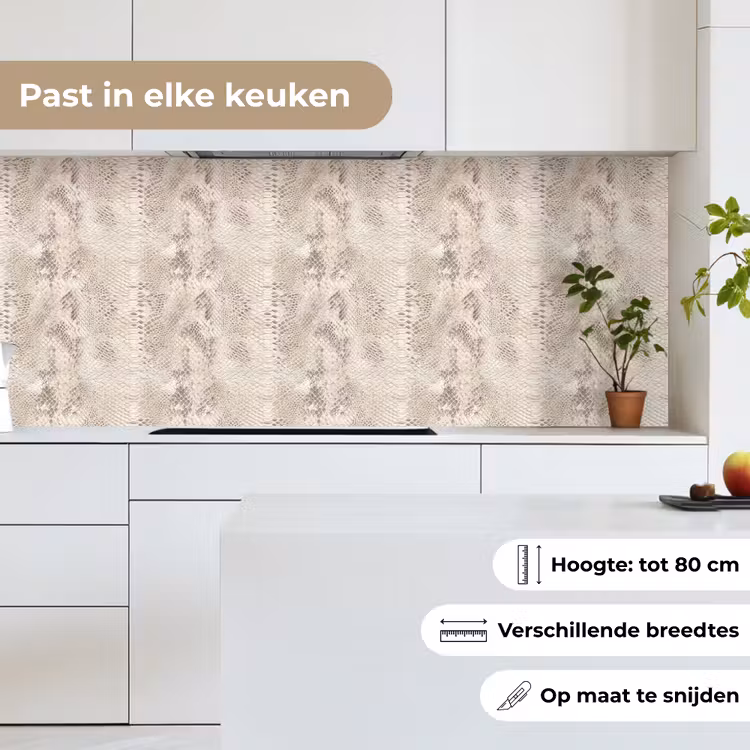 Slang - Patroon - Beige keuken achterwand 2 middel 871 -sfeer4_NL