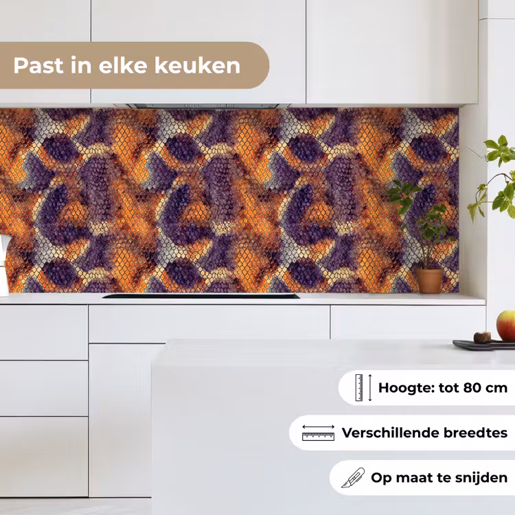 Slang - Schubben - Kleurrijk keuken achterwand 2 middel 871 -sfeer4_NL