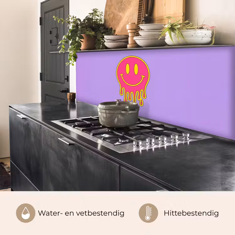 Smiley - Drip - Neon keuken achterwand 2 middel -usp_NL