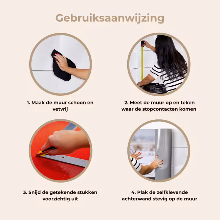 Sneeuwuil - Hek - Sneeuw - Wit keuken achterwand 2 middel -gebruiksaanwijzing_NL