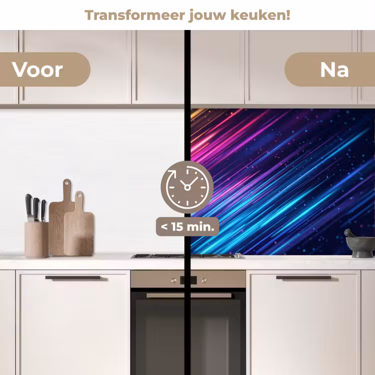 Snelheid - Kosmos - Kleurrijk keuken achterwand 2 middel -voor-na2_NL