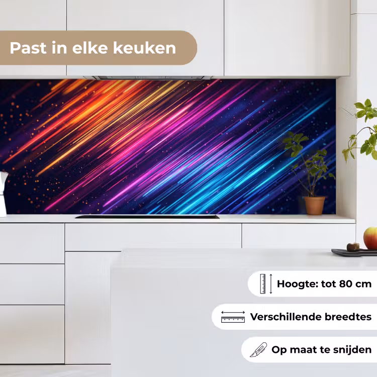Snelheid - Kosmos - Kleurrijk keuken achterwand 2 middel -sfeer4_NL