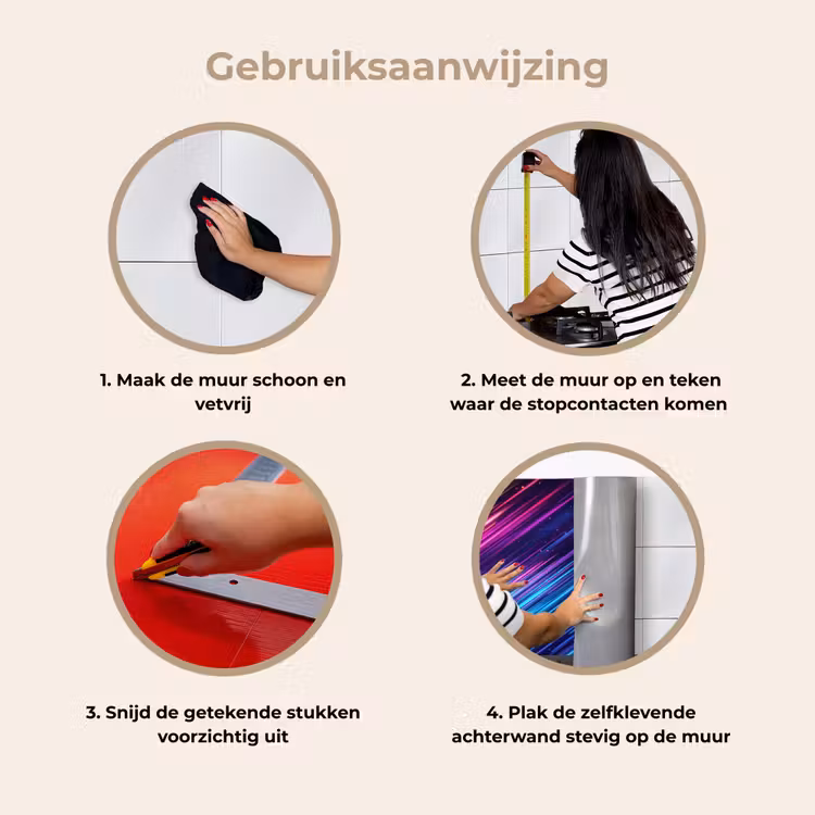 Snelheid - Kosmos - Kleurrijk keuken achterwand 2 middel -gebruiksaanwijzing_NL