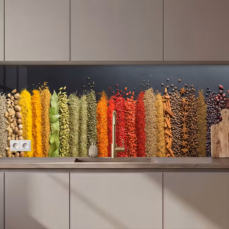 Specerijen - Kruiden - Banen - Regenboog keuken achterwand 2 middel zz_3dshopping