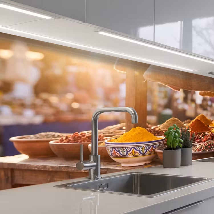 Keuken achterwand - Specerijen - Markt - Kleurrijk - Specerijen - Markt - Kleurrijk keuken achterwand 2 middel
