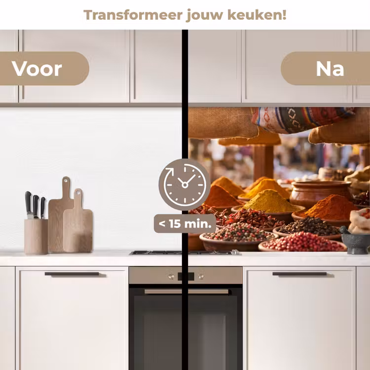 Keuken achterwand - Specerijen - Markt - Kleurrijk - Specerijen - Markt - Kleurrijk keuken achterwand 2 middel