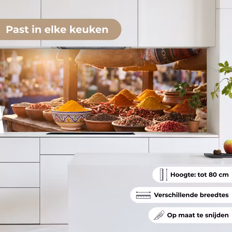 Keuken achterwand - Specerijen - Markt - Kleurrijk - Specerijen - Markt - Kleurrijk keuken achterwand 2 middel