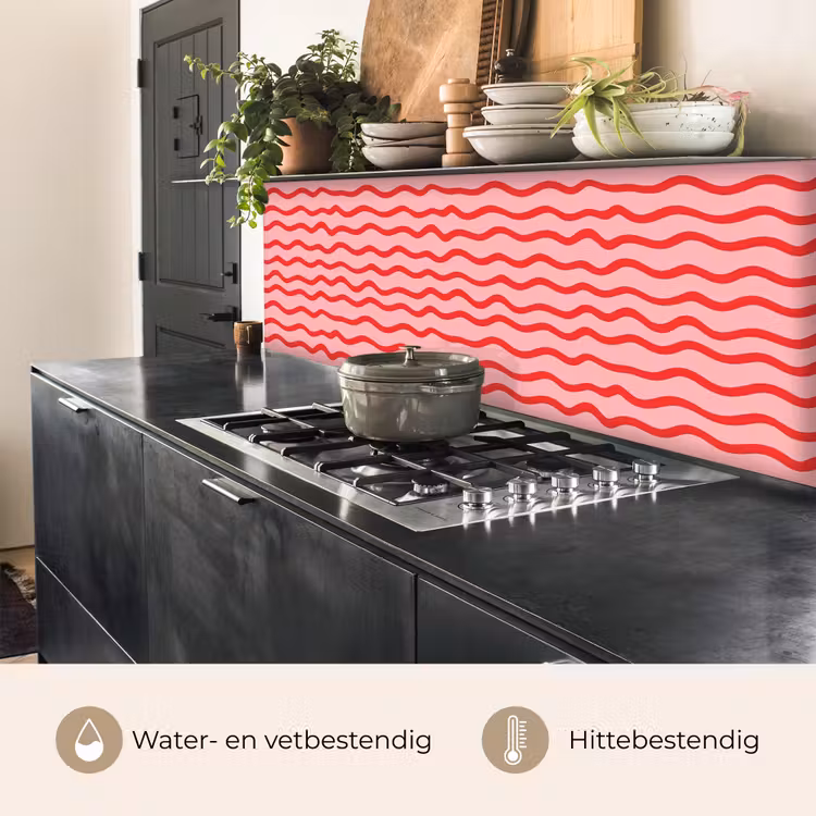 Speels - Patroon - Rood keuken achterwand 2 middel 871 -usp_NL