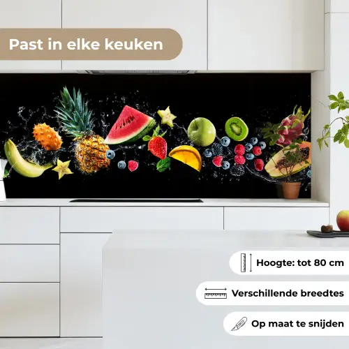 Splash - Fruit - Zwart keuken achterwand 2 middel -sfeer4_NL