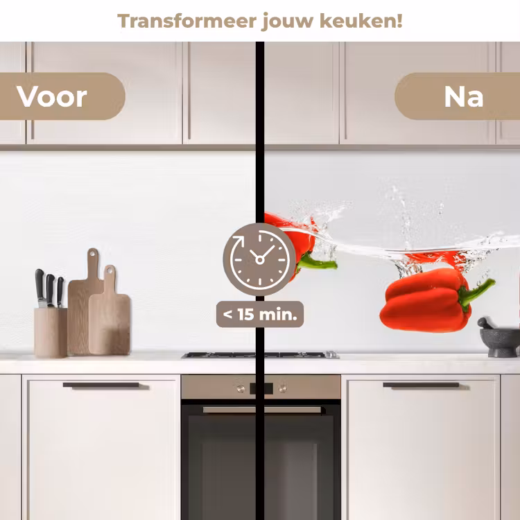 Splash - Groente - Rood keuken achterwand 2 middel -voor-na2_NL