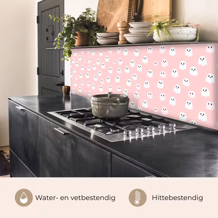 Spookjes - Patroon - Roze keuken achterwand 2 middel 871 -usp_NL