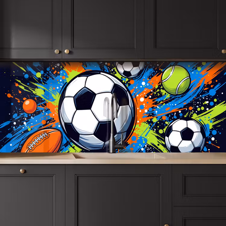 Sport - Ballen - Kleurrijk keuken achterwand 2 middel -sfeer1