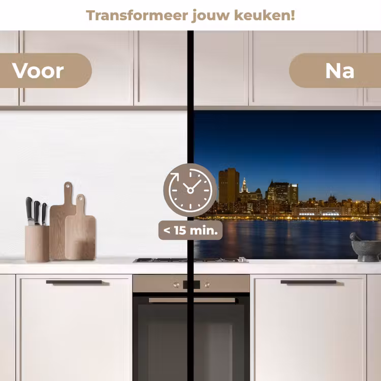 Stadslichten - Avond - Skyline - Brug keuken achterwand 2 middel -voor-na2_NL