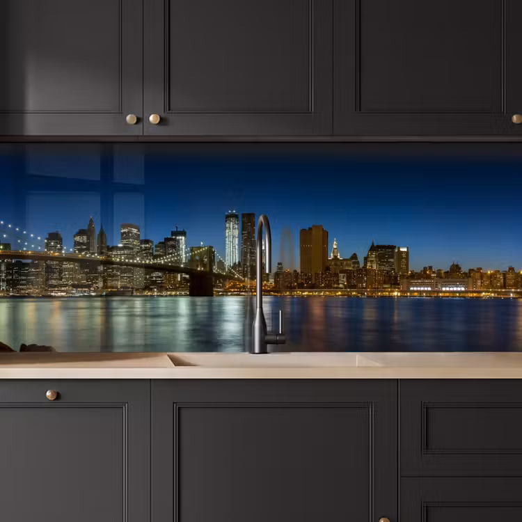 Stadslichten - Avond - Skyline - Brug keuken achterwand 2 middel -sfeer1