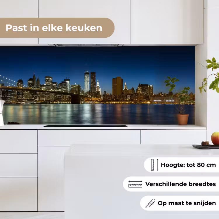 Stadslichten - Avond - Skyline - Brug keuken achterwand 2 middel -sfeer4_NL