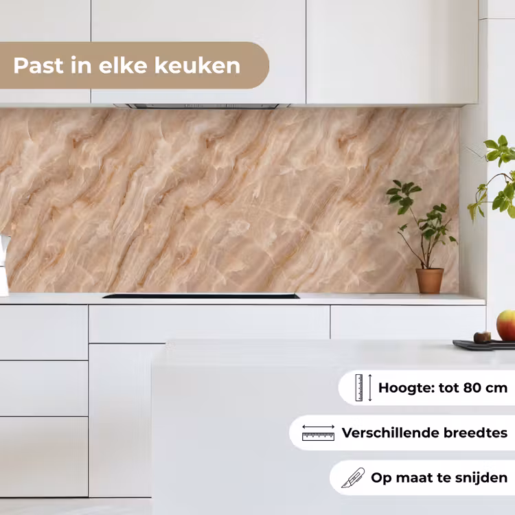 Steen - Ader - Natuur - Modern - Beige keuken achterwand 2 middel -sfeer4_NL