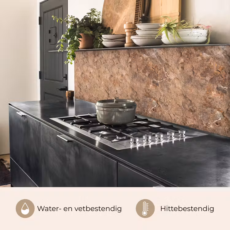 Steen - Natuur - Textuur - Abstract - Bruin keuken achterwand 2 middel -usp_NL