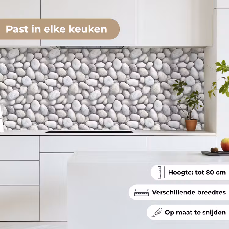 Steentjes - Grijs - Ovaal keuken achterwand 2 middel 871 -sfeer4_NL