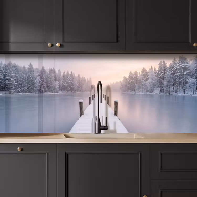 Steiger - Meer - Mist - Winter - Serene keuken achterwand 2 middel -sfeer1