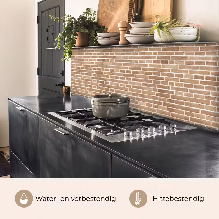 Stenen - Bruin - Licht - Patroon keuken achterwand 2 middel 871 -usp_NL